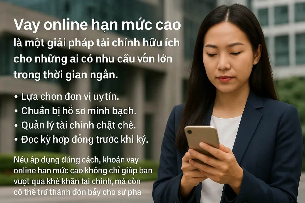 Vay online hạn mức cao 